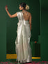Sage Green & Silver Silk Zari Saree with Blouse Fabric